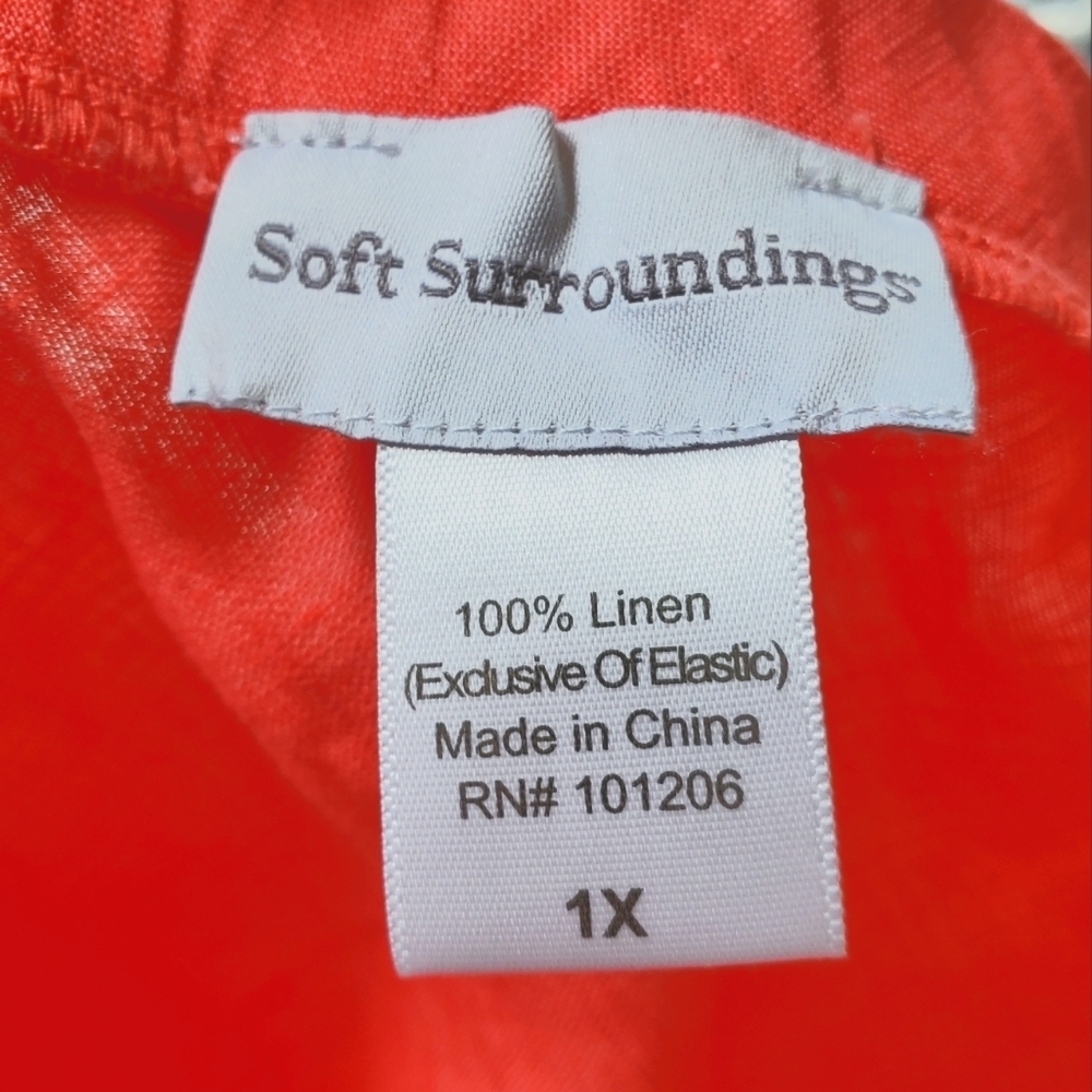 Soft Surroundings Knee Length 100% Linen Skirt.  Size 1x - Picture 4 of 4